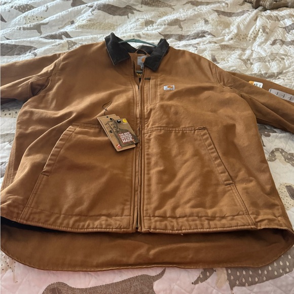 Carhartt Brown Lightweight Zip-Up Jacket - Picture 2 of 4